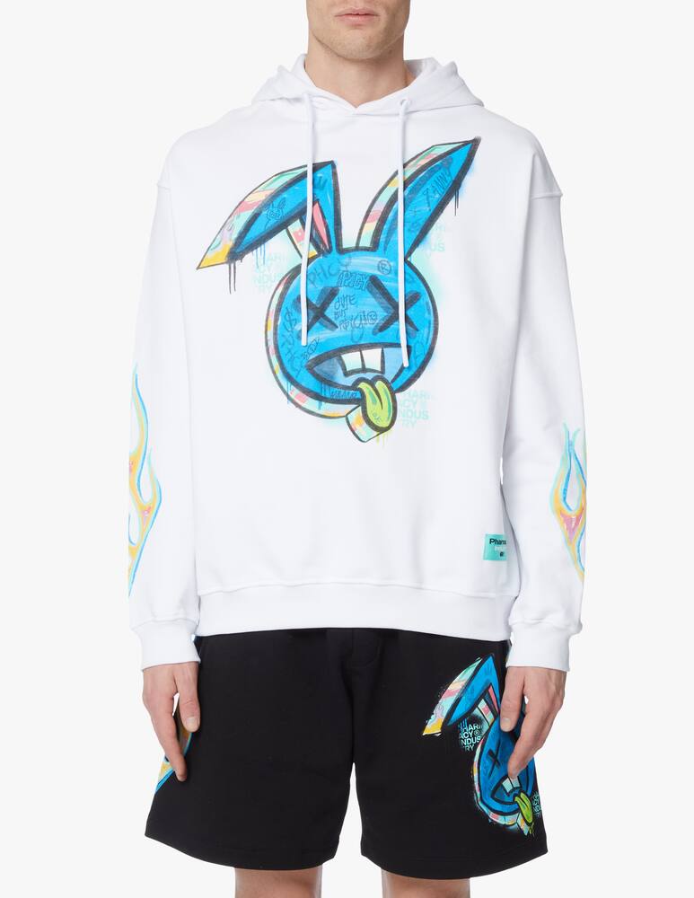 rinascente Pharmacy Industry Print & embroidery hoodie - white