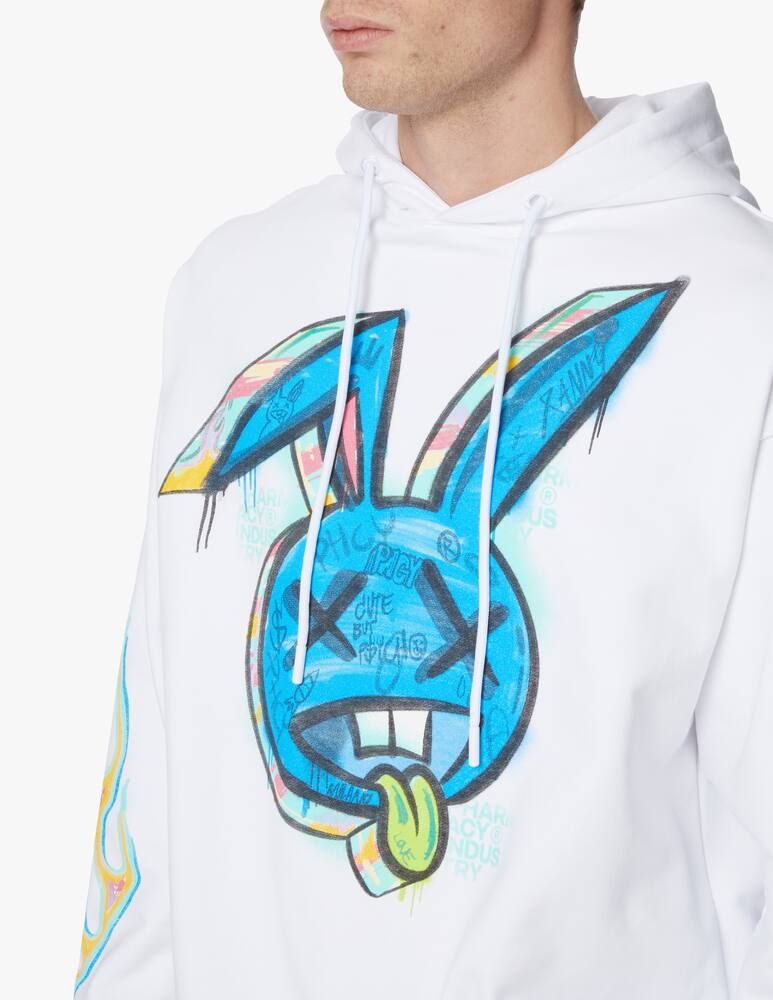 rinascente Pharmacy Industry Print & embroidery hoodie - white