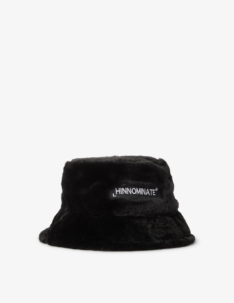 rinascente HINNOMINATE Cappello bucket in ecofur con ricamo - Nero
