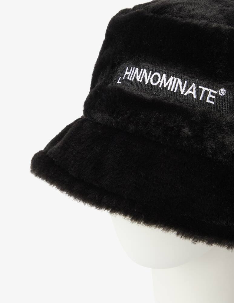 rinascente HINNOMINATE Cappello bucket in ecofur con ricamo - Nero