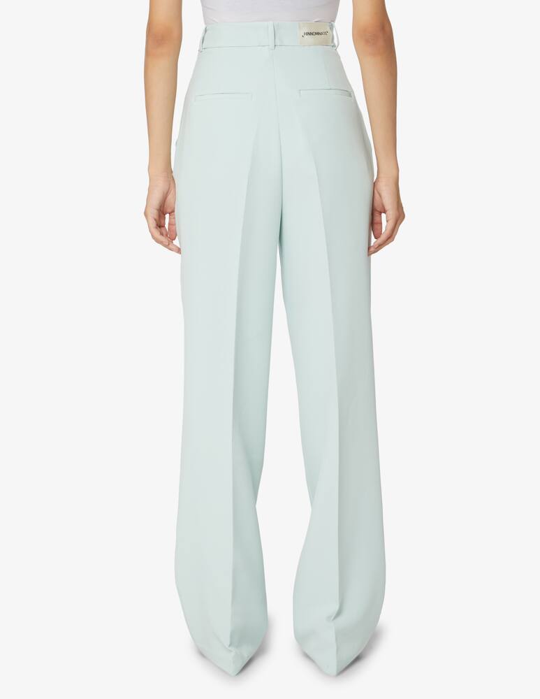 rinascente HINNOMINATE Cotton palazzo trousers - Light blue
