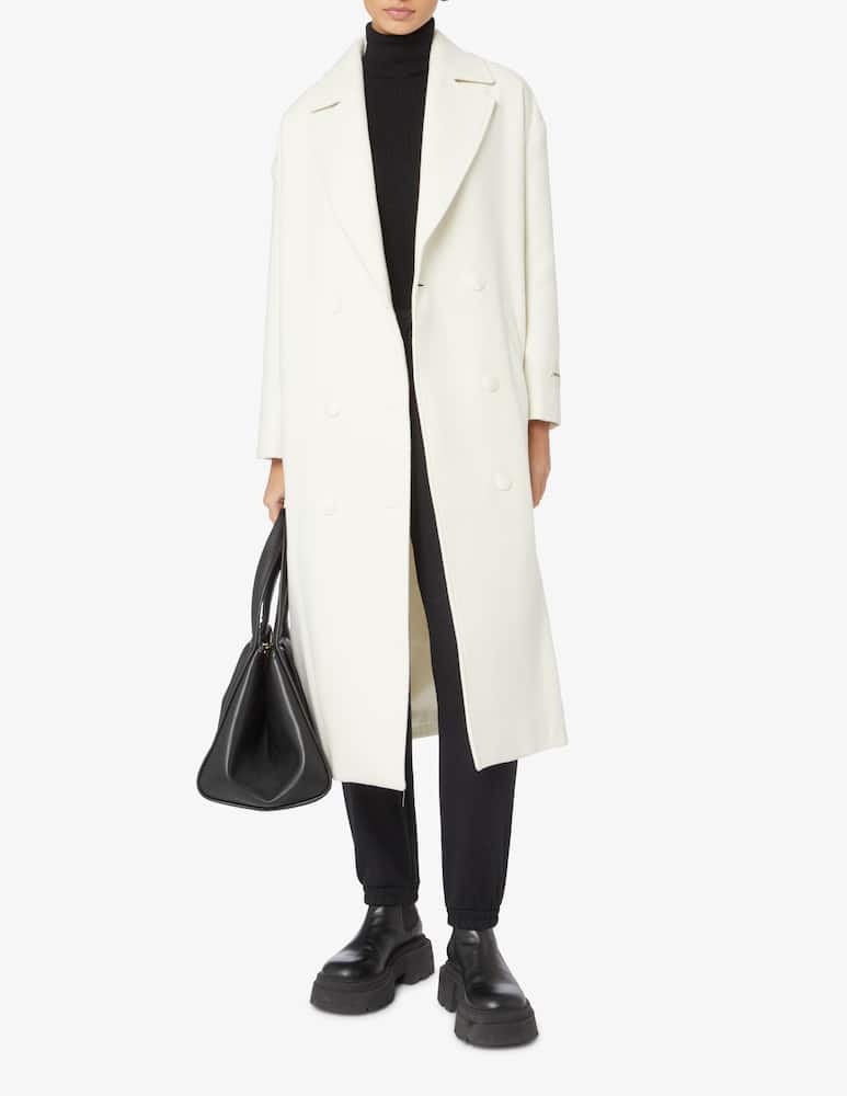 rinascente HINNOMINATE Cotton double breasted coat  - White
