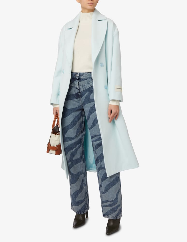 rinascente HINNOMINATE Cappotto doppio petto in cotone - Azzurro