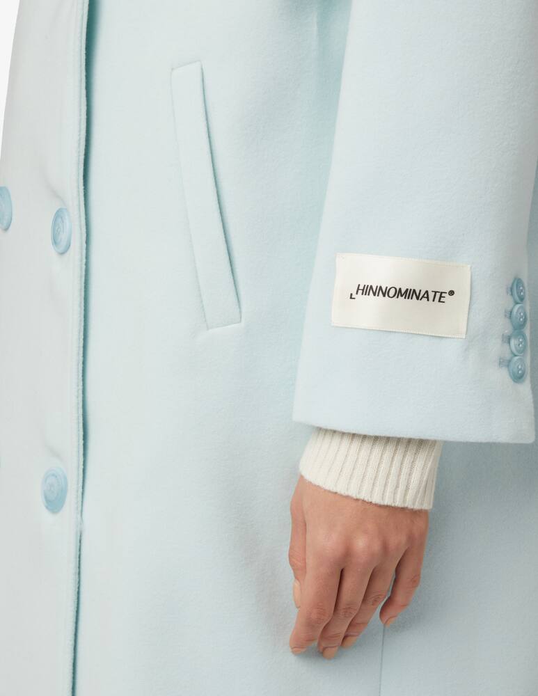 rinascente HINNOMINATE Cappotto doppio petto in cotone - Azzurro