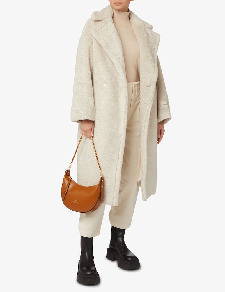 rinascente HINNOMINATE Cappotto over doppiopetto in eco fur - Beige