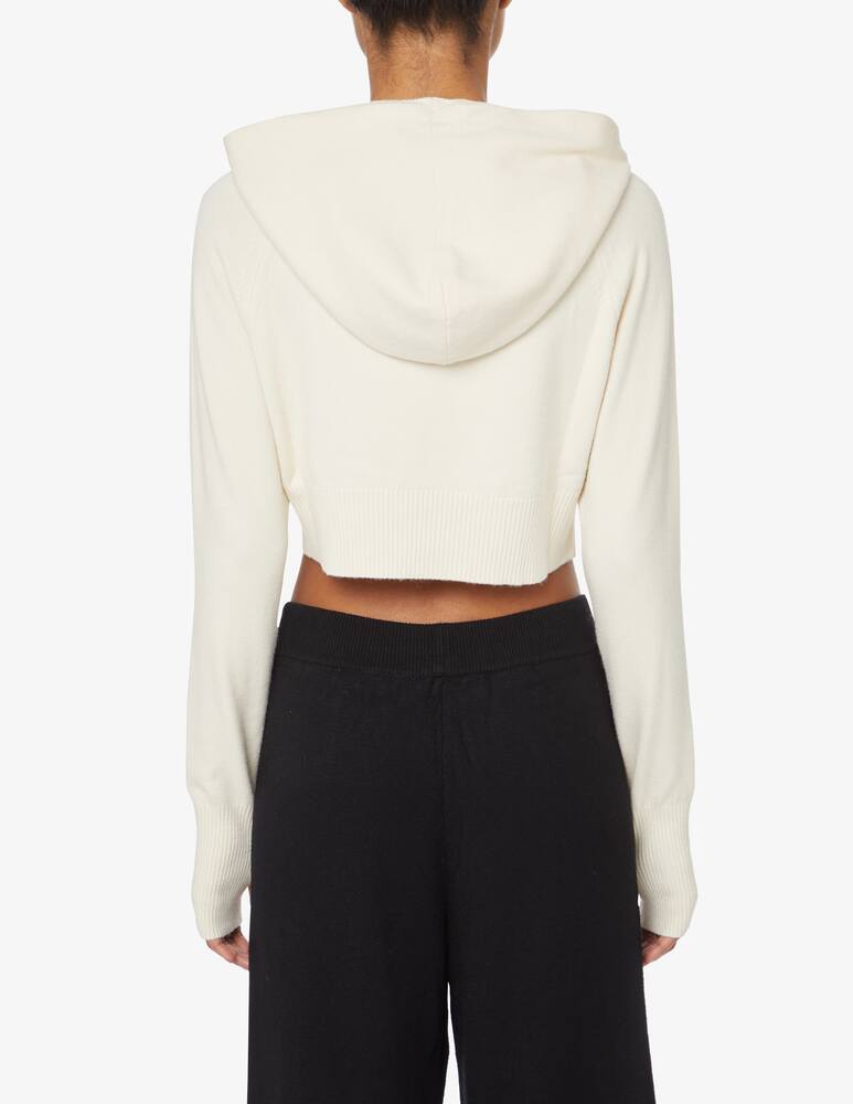 rinascente HINNOMINATE Maglione corto con cappuccio e manica - Bianco