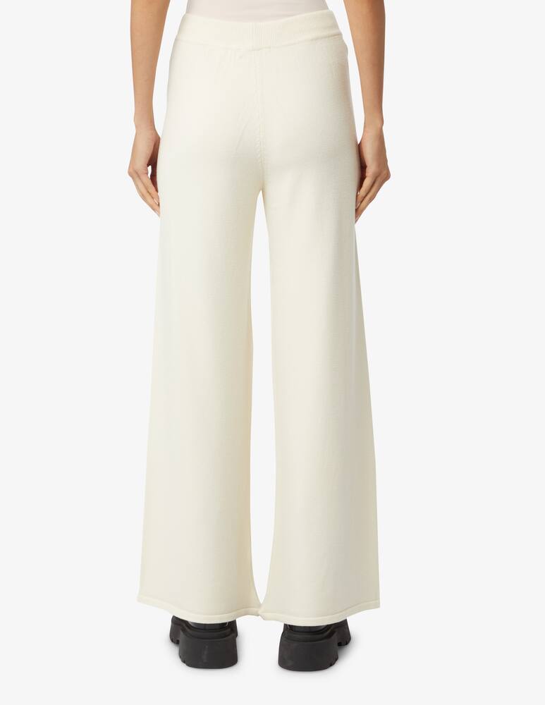 rinascente HINNOMINATE Palazzo knit trousers with ribbing - White