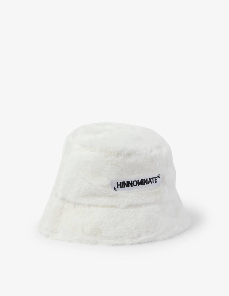 rinascente HINNOMINATE Ecoofur bucket hat with embroidery - White