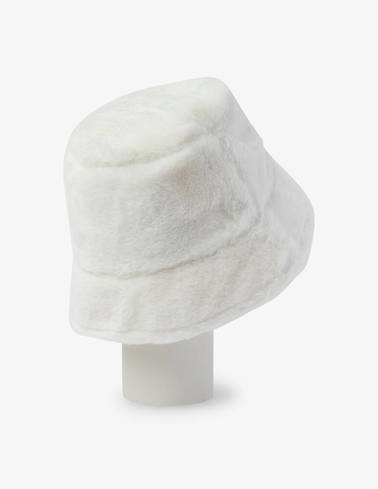 rinascente HINNOMINATE Ecoofur bucket hat with embroidery - White