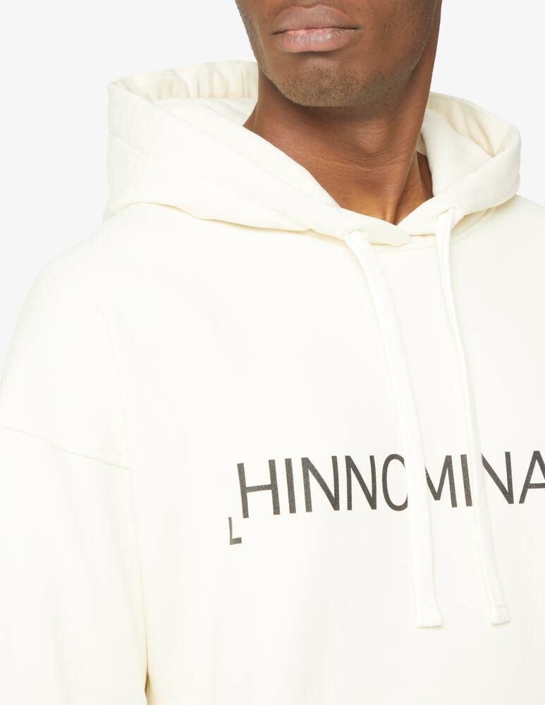 rinascente HINNOMINATE Felpa con cappuccio con logo - Bianco