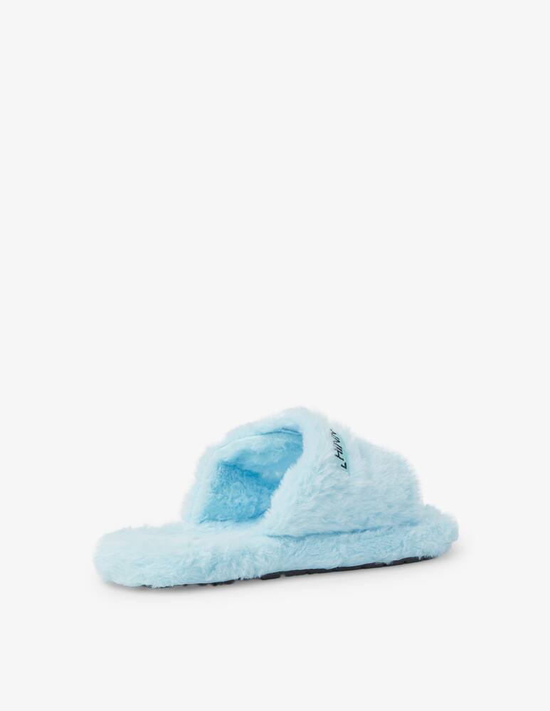 rinascente HINNOMINATE Ecofour fur slippers with embroidery - Light blue