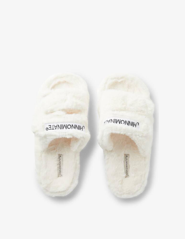 HINNOMINATE Ecofour fur slippers with embroidery - White - picture 8 HINNOMINATE Ecofour fur slippers with embroidery - White - picture 8
