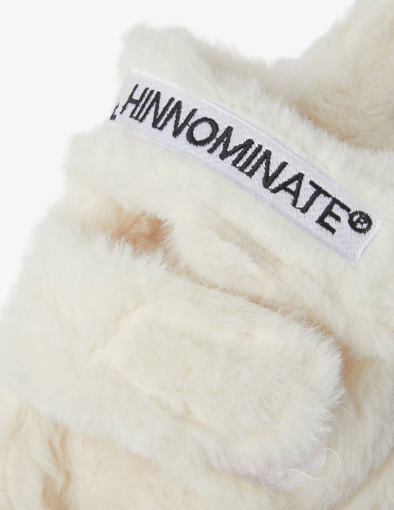 rinascente HINNOMINATE Ciabatte in pelliccia ecofour con ricamo - Bianco