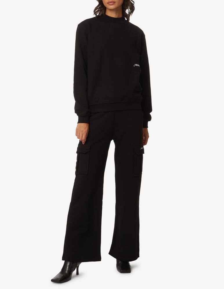 rinascente HINNOMINATE Cotton high neck long sleeve sweatshirt - Black