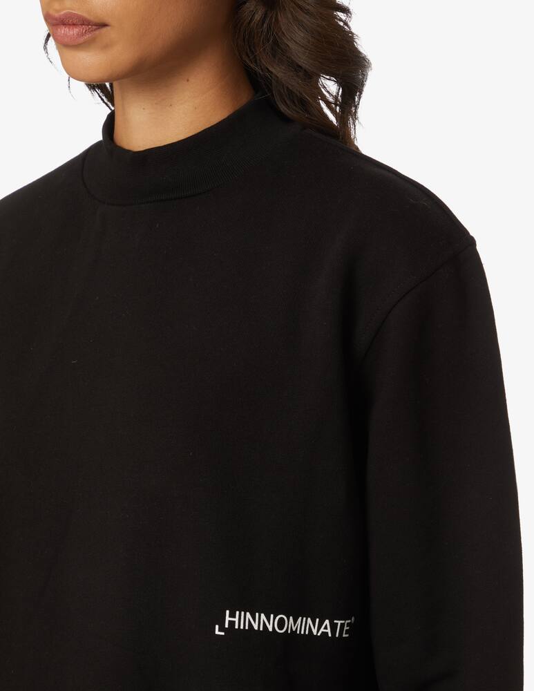 rinascente HINNOMINATE Cotton high neck long sleeve sweatshirt - Black