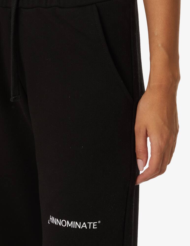 rinascente HINNOMINATE Fleece sports straight trousers - Black