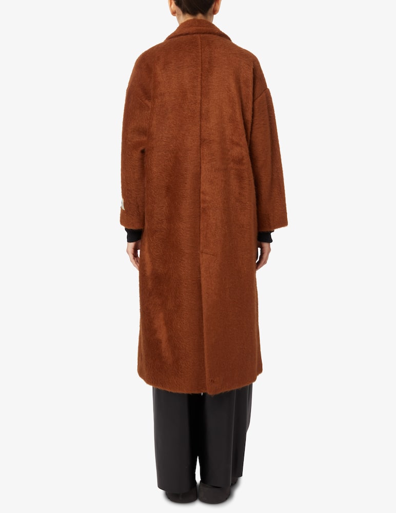 HINNOMINATE Cotton double breasted maxi coat - Brown - picture 3 HINNOMINATE Cotton double breasted maxi coat - Brown - picture 3