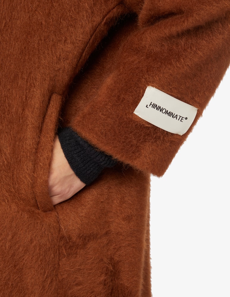 rinascente HINNOMINATE Cappotto maxi doppio petto in cotone - Marrone