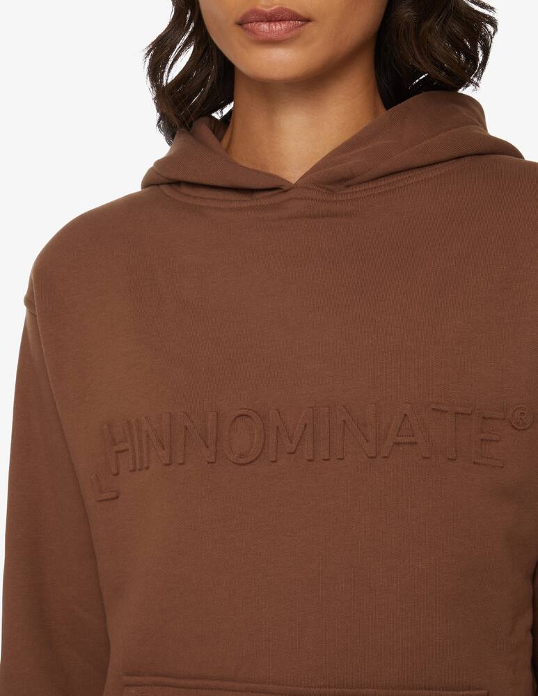 rinascente HINNOMINATE Felpa con cappuccio in cotone - Marrone