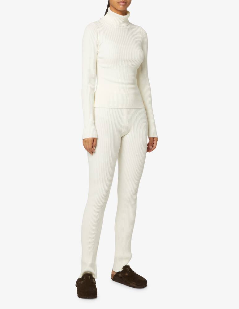 rinascente HINNOMINATE Rib knit turtleneck with bustier - White