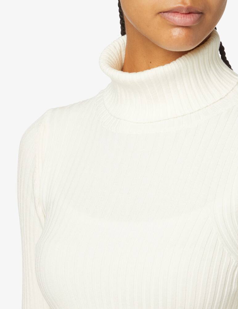 rinascente HINNOMINATE Rib knit turtleneck with bustier - White