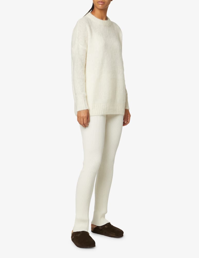 HINNOMINATE Mohair long sleeve crewneck sweater - White - picture 2 HINNOMINATE Mohair long sleeve crewneck sweater - White - picture 2