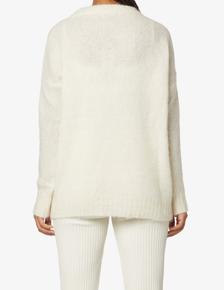 rinascente HINNOMINATE Maglione girocollo manica lunga in mohair - Bianco