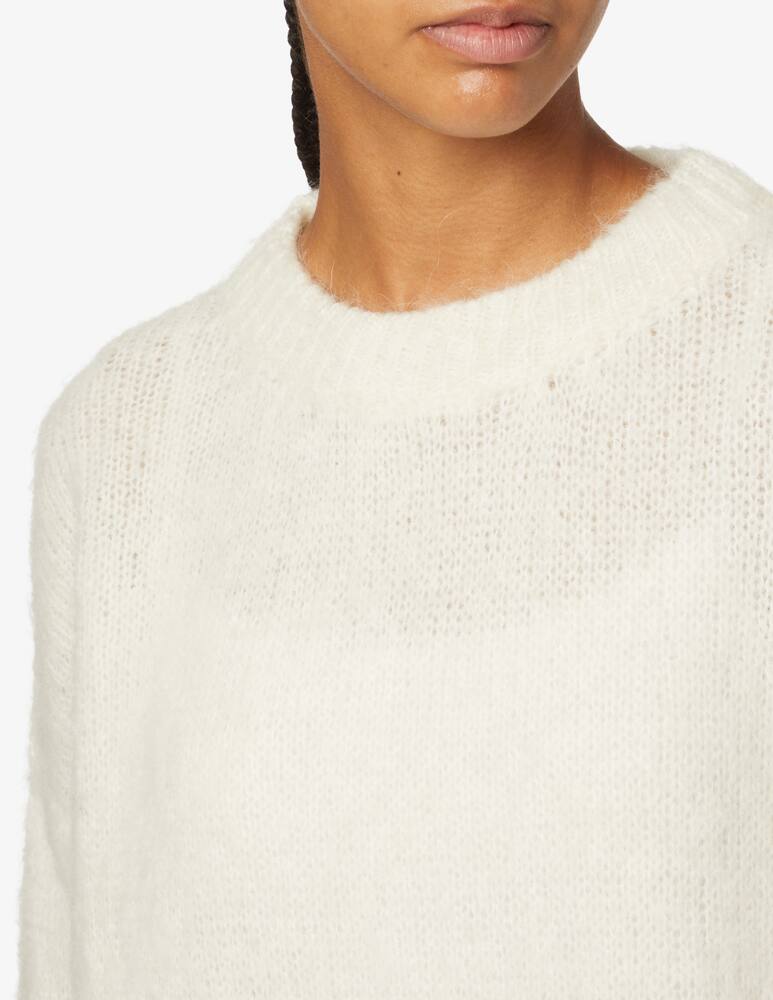 HINNOMINATE Mohair long sleeve crewneck sweater - White - picture 4 HINNOMINATE Mohair long sleeve crewneck sweater - White - picture 4