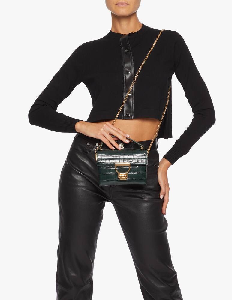 rinascente Coccinelle Mini Bag Mignon Croco Shiny Soft