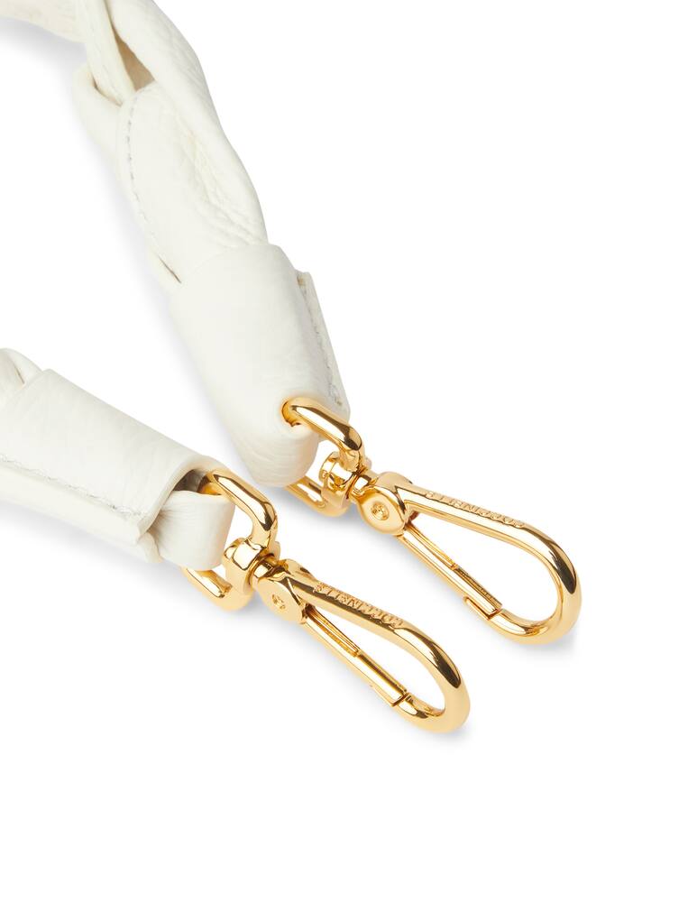 rinascente Coccinelle Leather shoulder strap - white