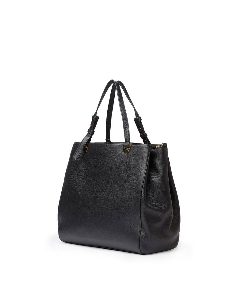 rinascente Coccinelle Lea grained leather handbag - black