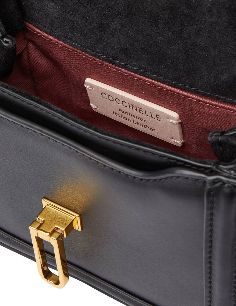 rinascente Coccinelle Handbag in smooth calf leather - black