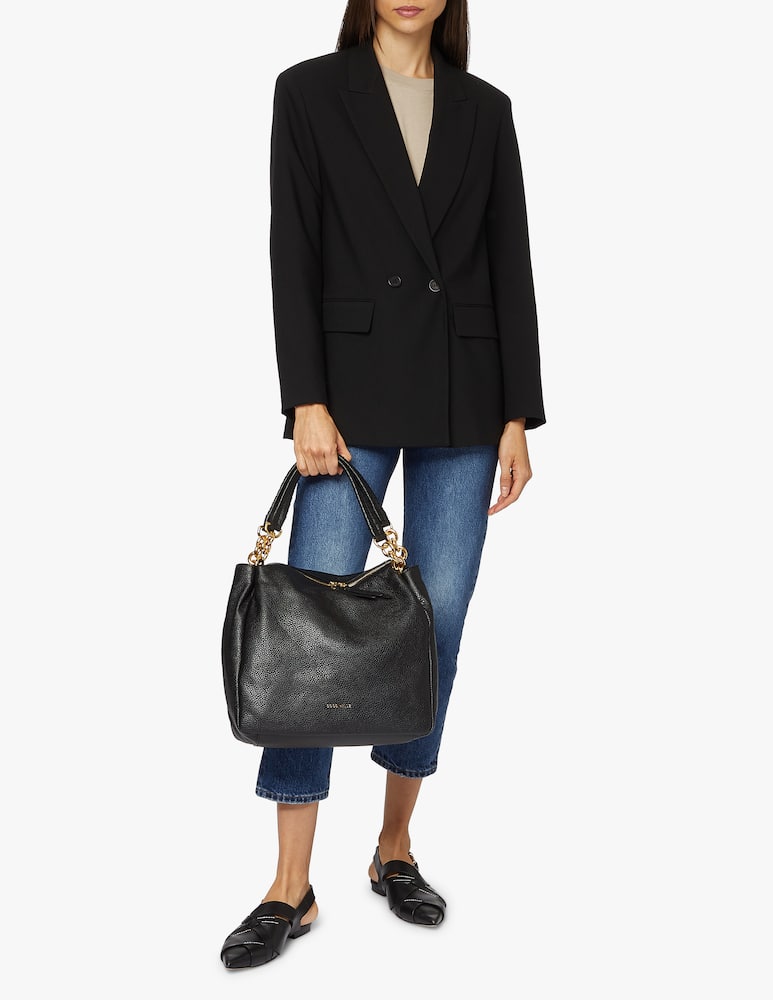 rinascente Coccinelle Maelody grained leather handbag - black