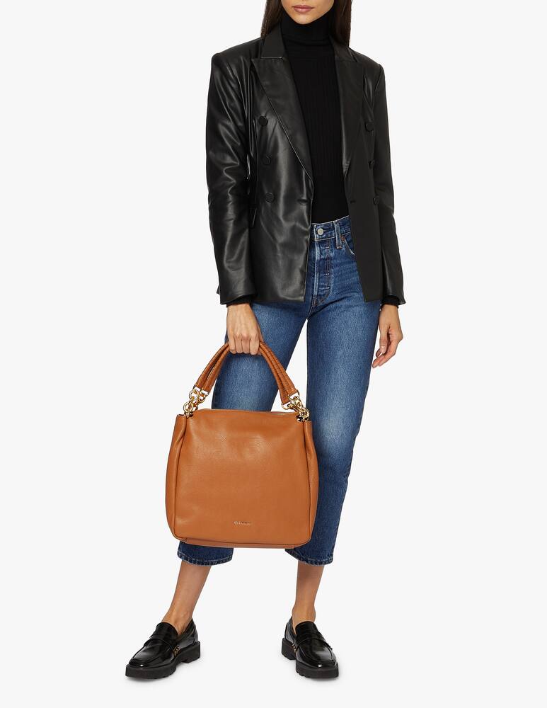 rinascente Coccinelle Borsa a mano in pelle martellata Maelody - marrone