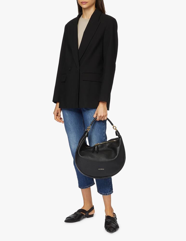 rinascente Coccinelle Maelody grained leather handbag - black
