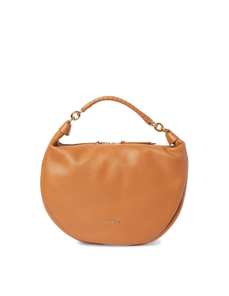 Coccinelle Maelody grained leather handbag - brown - picture 1