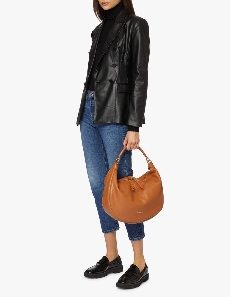 Coccinelle Maelody grained leather handbag - brown - picture 2