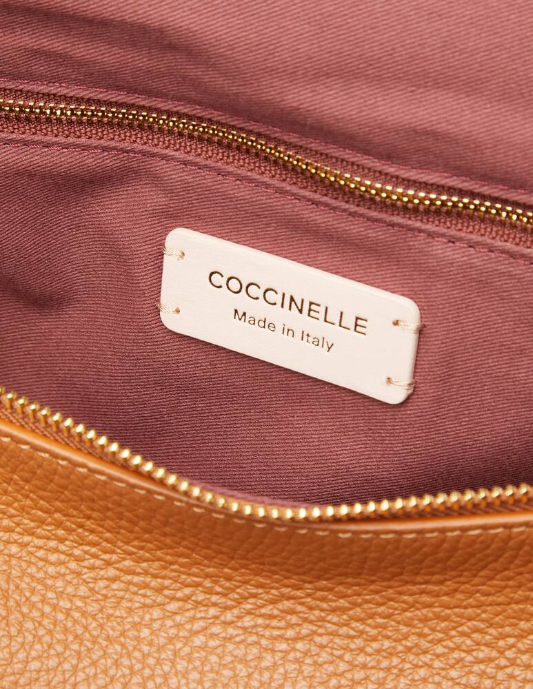 Coccinelle Maelody grained leather handbag - brown - picture 4