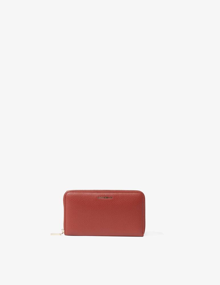 rinascente Coccinelle Mettalic Soft wallet  - Red