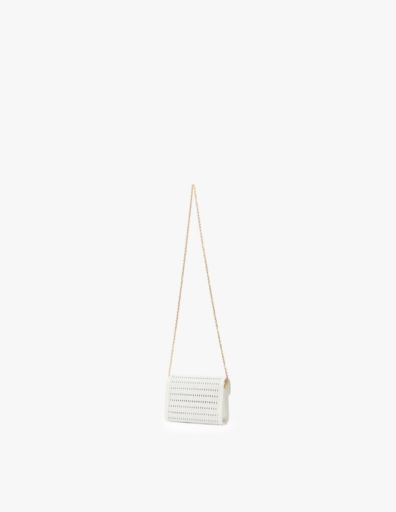 rinascente Coccinelle Beat crossbody bag chain - white