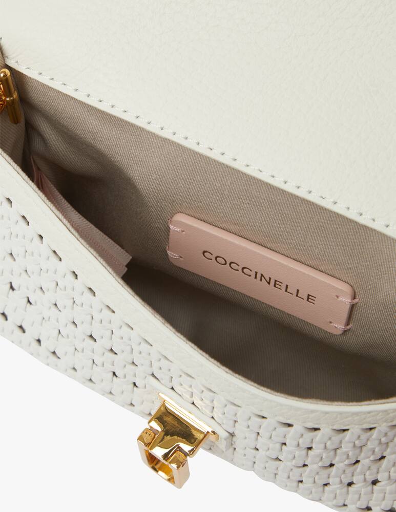 rinascente Coccinelle Beat crossbody bag chain - white