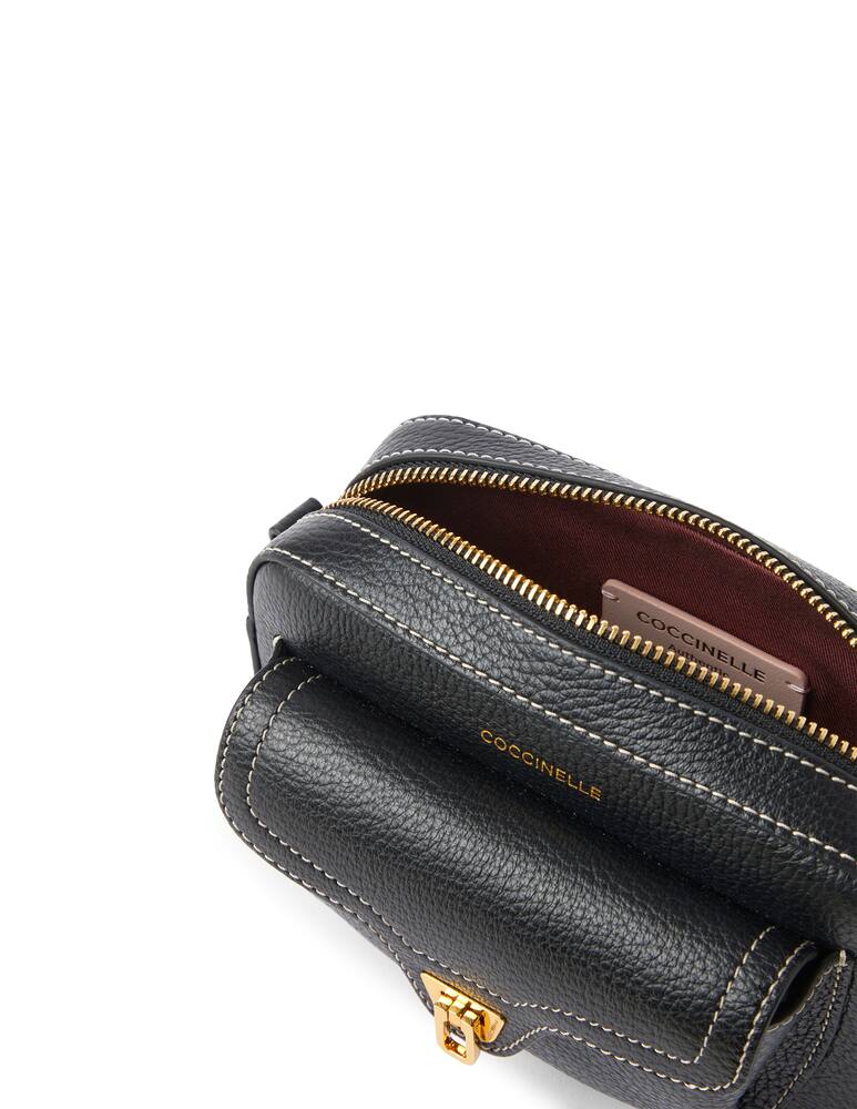 rinascente Coccinelle Beat XS crossbody bag with strap logo - black