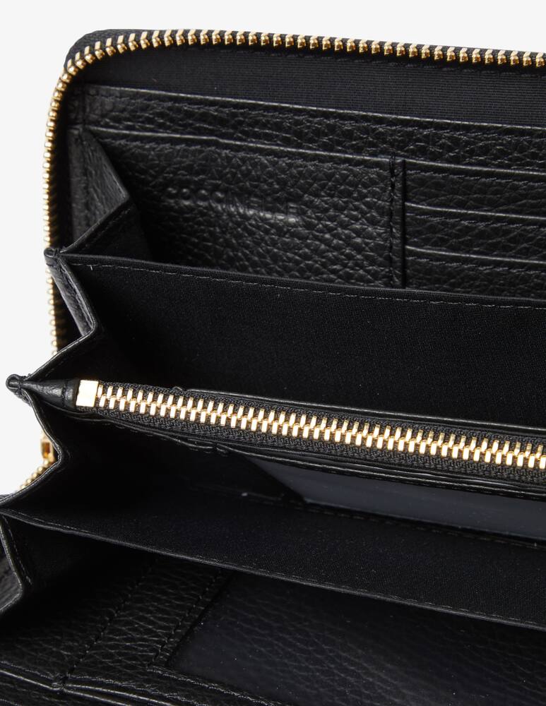 rinascente Coccinelle Portafoglio Metallic Croco Shiny Soft - Nero