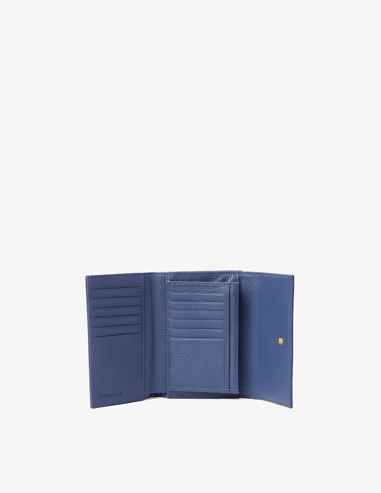 rinascente Coccinelle Metallic Croco Shiny Soft wallet - Blue