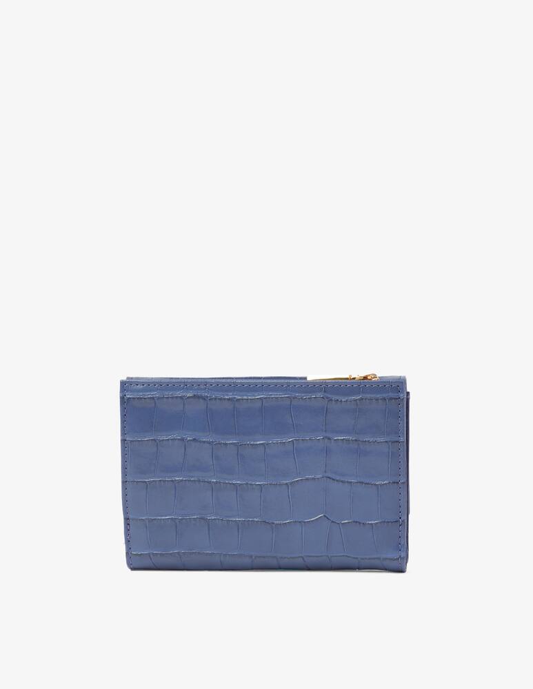 rinascente Coccinelle Metallic Croco Shiny Soft wallet - Blue