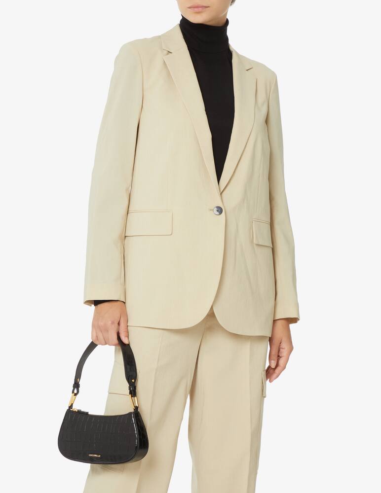 rinascente Coccinelle Mereveille Croco Shiny bag - Black