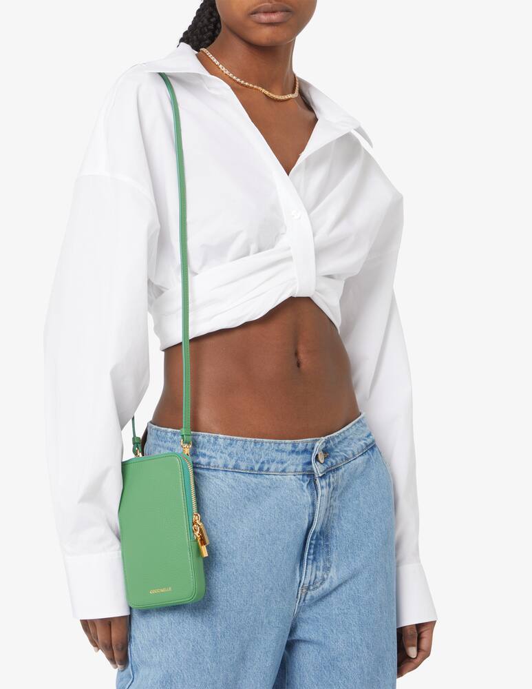 rinascente Coccinelle Tracolla porta cellulare in pelle Flor