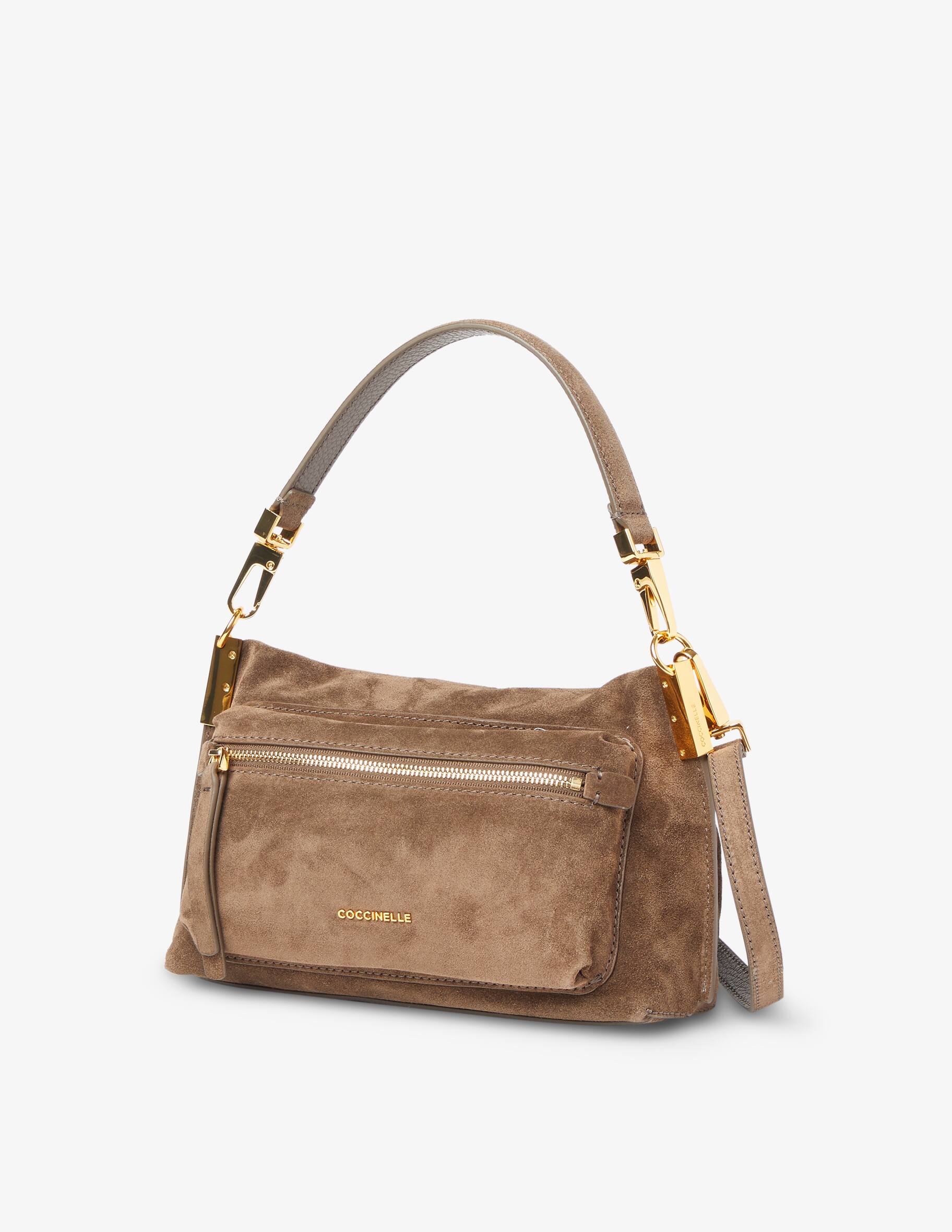 Sac à épaule Coccinelle Lea En Cuir De Vache - Couleur Silk (beige), Neuf Avec étiquettes