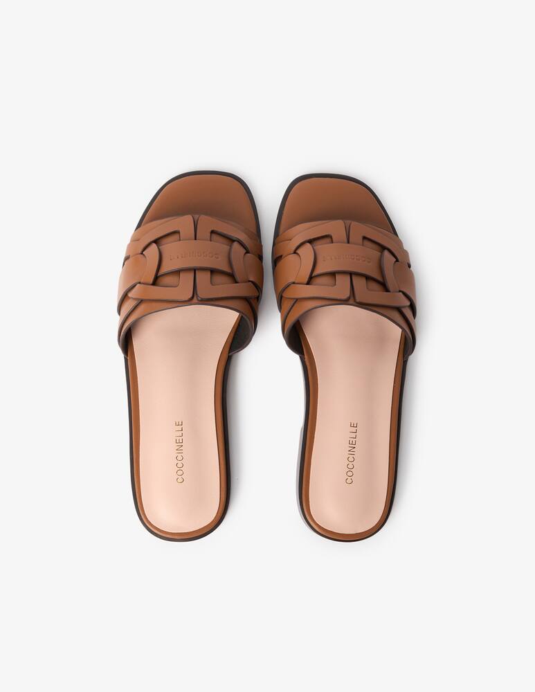 rinascente Coccinelle Monogram leather flat sandals