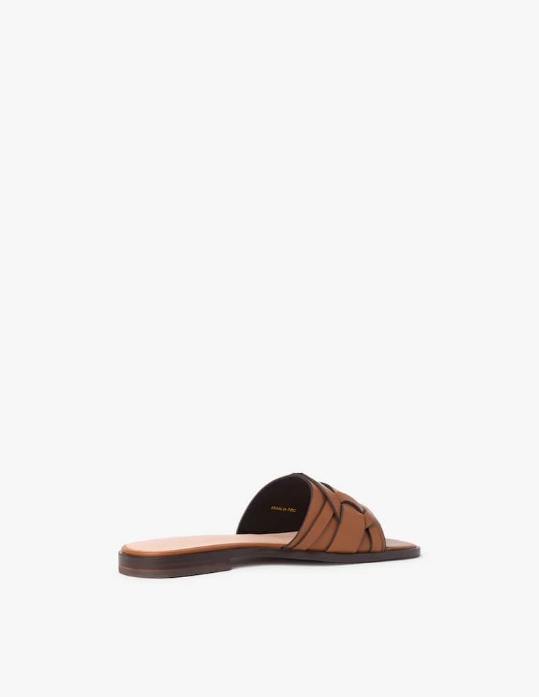rinascente Coccinelle Monogram leather flat sandals